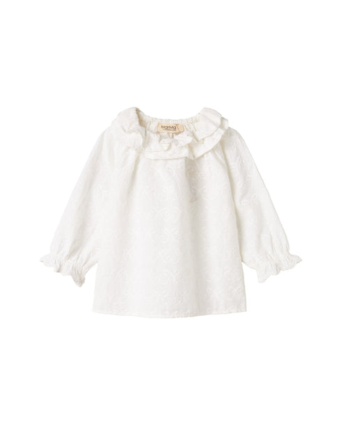 Bluza cu maneca lunga brodata cu guler